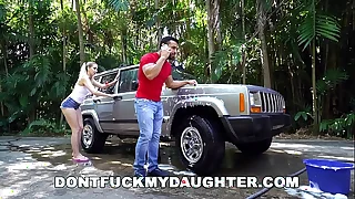 DON'T Bonk MY step DAUGHTER - Ill-behaved Sierra Nicole Fucks The Carwash Man