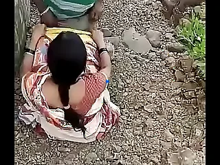 Cheating Indian Spliced Fucks Suitor outdoors while Husband at behave oneself