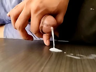 Thick Creamy White Cumshot in Slow Motion Indian Teen Boy