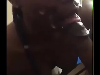 Ghetto Ebony Thot giving me fiend and taking facial