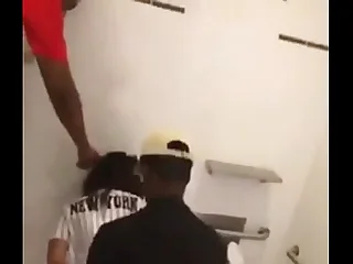 Thot getting fucked in movie theater restroom