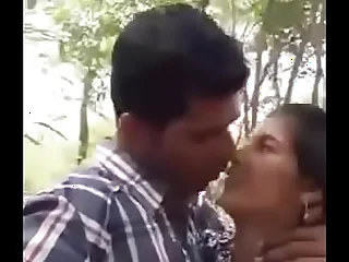 Cute Indian lover having mating at park